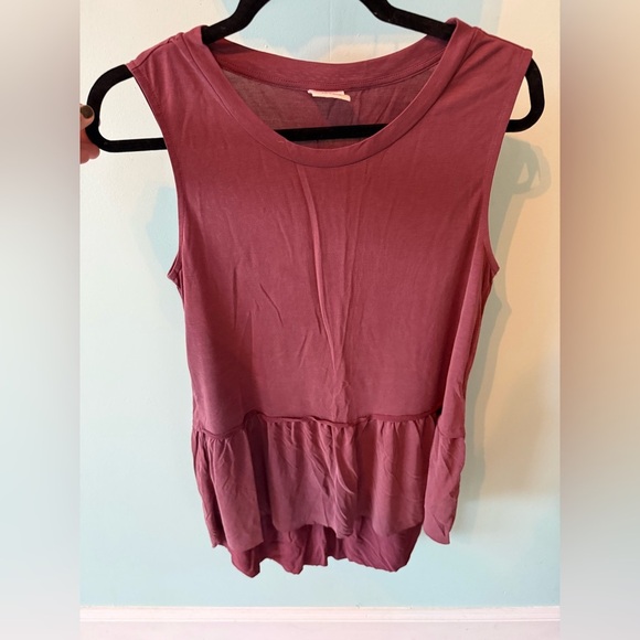 MOTE Women's Blouse Bluch Sleeveless Tunic Shirt Size Medium High Low Hem - Picture 2 of 6